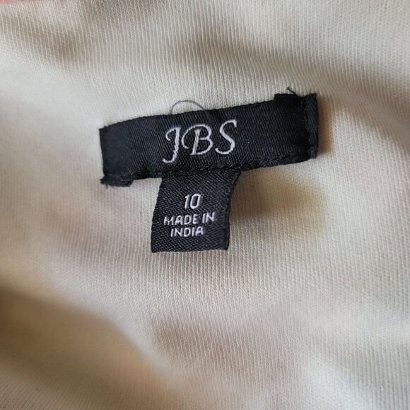 Womens JBS Dress Cottagecore Sheer Pleated Button Down Tie Waist Floral Sz 10 - Picture 3 of 4